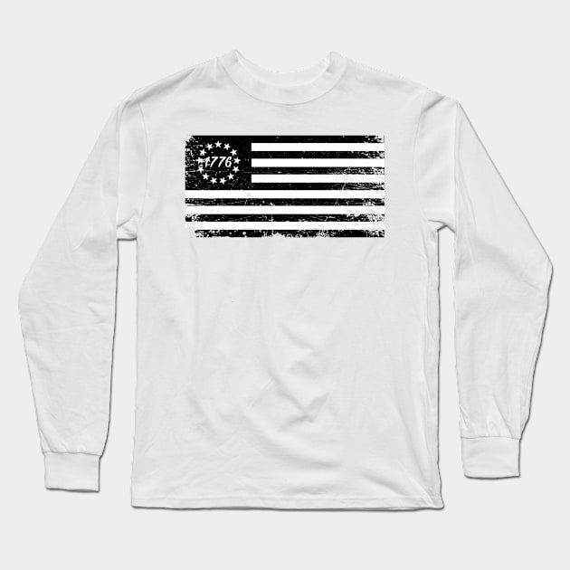 USA Flag 1776 Long Sleeve T-Shirt by The Libertarian Frontier 